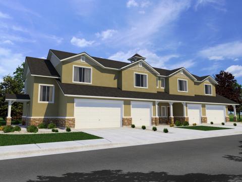 Artist's rendering of the proposed Pleasant View Housing development